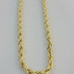 Real Gold 10k Rope Necklace Mens Chain 6mm 20" Inches Yellow Gold Diamond END