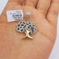 Money Tree charm Pendant REAL 10k Yellow Gold Genuine Natural Diamonds For Mens