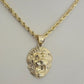 10kt Gold Miami Cuban Chain Lion Head Charm Pendant 3mm 16-28 Inch Necklace SALE