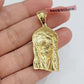 14k Yellow Gold Pendant Jesus Head Charm 14kt Yellow Gold For Men Different Size