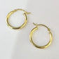 Real 10k Hoop Earrings Yellow Gold Real Men Women