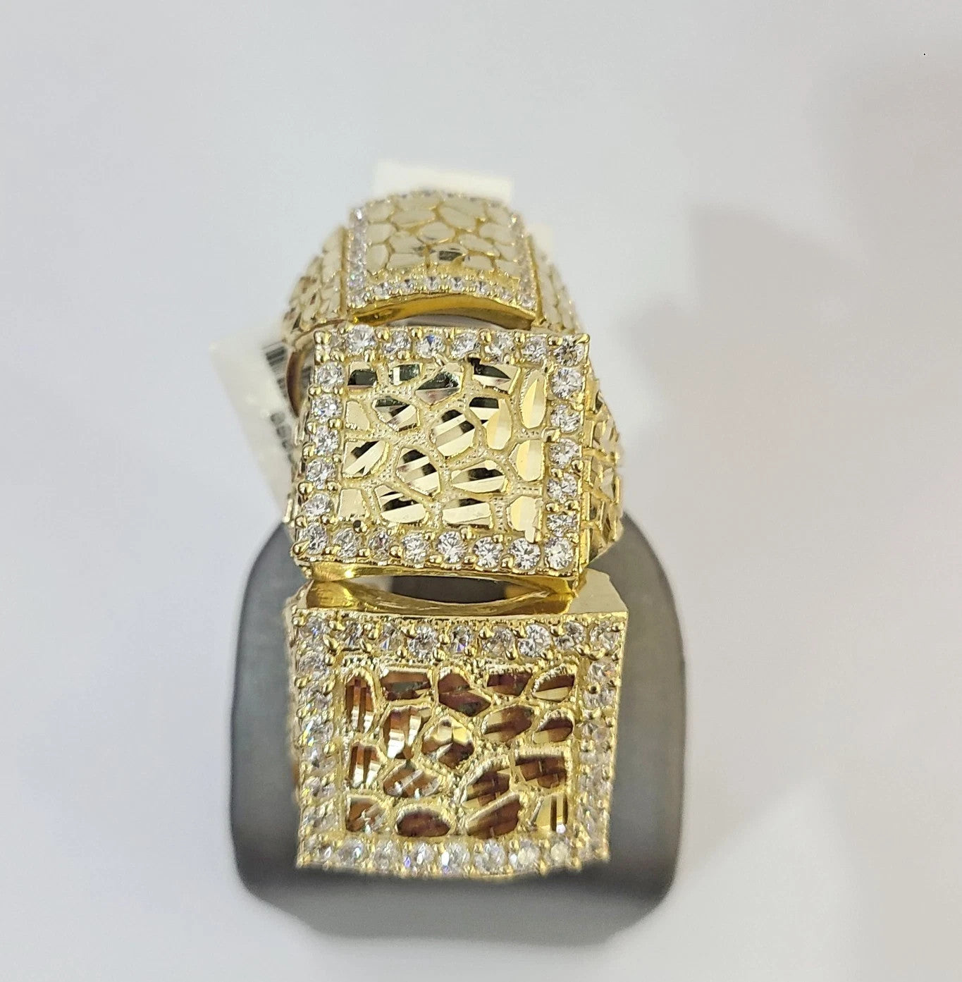 10k Nugget Ring Yellow Gold Women Men Real Genuine