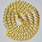 Real 10k Gold Chain Monaco Necklace Cuban Royal Link 8.5 Mm 22" Inch Plain ,10KT