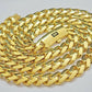 Real 10k Gold Chain Monaco Necklace Cuban Royal Link 8.5 Mm 22" Inch Plain ,10KT