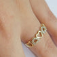 Ladies Ring 10k Yellow Gold Heart 10 KT REAL Unique Engagement Wedding Band SALE