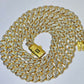 10k Gold Monaco Chain Necklace 7mm 18" Two-tone Diamond Cut REAL 10kt Gold SALE