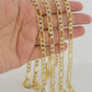 Real 10k Solid Gold Chain Figaro Link Necklace 6mm Men Women 18"-30" Inches 10kt