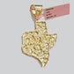 14k Gold Rope Chain & Nugget Texas map Charm pendant & 22 Inch Necklace Set Men's