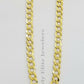 Solid 14k Yellow Gold Cuban Curb Link Chain 9mm Necklace 22" Real Gold Sale