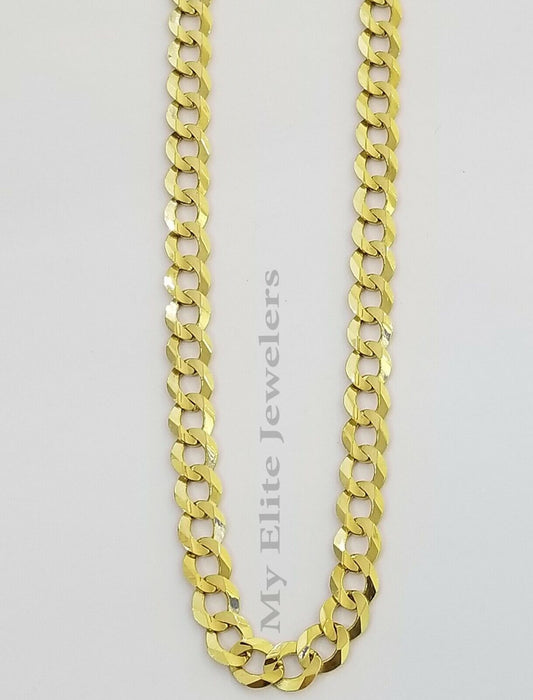 Solid 14k Yellow Gold Cuban Curb Link Chain 9mm Necklace 22" Real Gold Sale