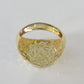 14k Nugget Ring Round Yellow Gold Women Men Real Genuine 14KT