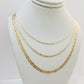 REAL 14k Trio Gold Necklace chain Ladies 3mm 3.5mm 5mm 18"-24" Women