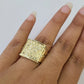 10k Nugget Ring Yellow Gold Women Men Real Genuine 10Kt