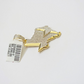 10k Yellow Gold Diamond Texas Map Charm 0.80CT Real 10Kt Pendant Natural Genuine