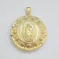 Jesus Virgin Mary Charm Pendant Real 10k Yellow Gold For 10kt Chain Necklace New