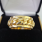 10k Miami Cuban Ring Casual Band Yellow Gold Genuine Brand New Size 6 7 8 9 10 11 & 12