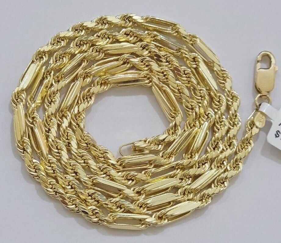 Real 10k Yellow Gold Milano Rope Chain Necklace 18"-24"Inches 3mm 10kt Men Women