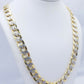 12MM Real Gold Mens Necklace Cuban Link 20-30" Diamond Cut 10k Yellow Gold Chain
