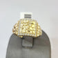 Real 10k Nugget Ring Yellow Gold Women Men Genuine 10Kt