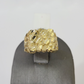 10k Nugget Ring Yellow Gold Women Men Real Genuine Size 6 7 8 9 10 11 & 12