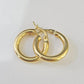 Real 10k Hoop Earrings Yellow Gold Real Men Women