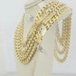 Real 10k Gold chain Cuban Link Monaco necklace 9mm 16-30 Inches CZ Box Lock 10KT