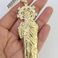 10k San Judas Charm Pendant Mens REAL 10Kt Saint Jude Yellow Gold