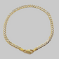 Solid 14kt Yellow Gold Cuban Curb Two-Tone Bracelet 3mm 8'' Inches Real 14k SALE