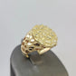 14k Nugget Ring Round Yellow Gold Women Men Real Genuine 14KT