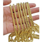 Real 10K Yellow Gold Chain Necklace Wheat Palm Spiga  16"- 30 Inch Hollow 4mm