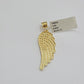 10k Gold Rope Chain Angel Wing Charm Pendant Set 22" Inch 3mm Necklace REAL SALE
