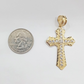 10k Gold Rope Chain Necklace & Cross Charm Pendant Set 28" inch 5mm, REAL 10kt