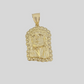 10kt Gold Miami Cuban Chain Jesus Head Charm Pendant 5mm 18-28Inch Necklace SALE