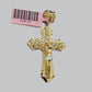 Solid 14k Gold Rope Chain Necklace Jesus Cross Charm CZ Pendant 30 Inch 4mm SALE