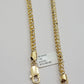 Real 10k Gold Solid Palm Chain Necklace Diamond Cut 5mm 18" Choker , 10kt Mens