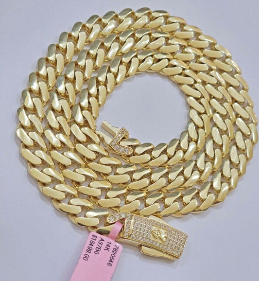 Real 14k Yellow Gold Monaco Chain Necklace 20" 22'' 24'' 26" Inch 9mm 14kt SALE