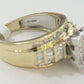 Ladies 14k Yellow Gold Ring Natural Diamond Women REAL , Wedding Engagement