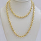 Real 14k Yellow Gold Rope Chain Necklace 4.5mm 18- 26 Inch Diamond Cut SOLID 14K