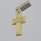 10k Yellow Gold Rope Chain Last Supper Cross Charm Pendant 18-28'' Inch Necklace