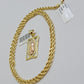 10kt Yellow Gold Rope Chain Virgin Mary Charm Pendant 18-28 Inches Necklace SALE