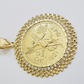 10kt Gold 1947 Mexican Centenario Coin Charm Pendant 50 pesos With 10k Bezel NEW