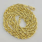 14k Gold Rope Chain Necklace 18"-26 Inches 3mm Diamond Cuts Men Women Real SOLID