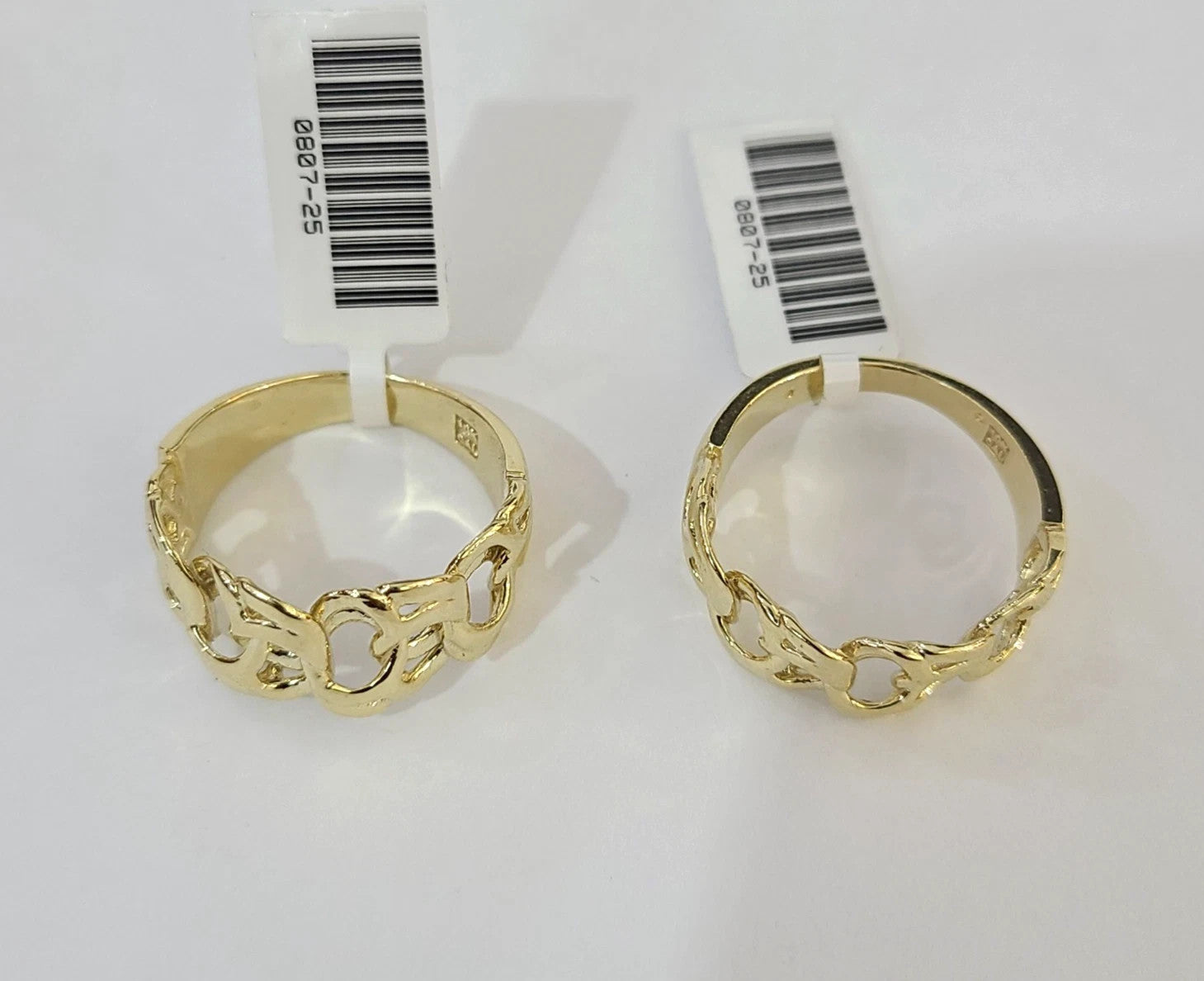 10k Cuban Link Ring Yellow Gold Women Men Real Genuine