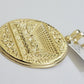 Real 10k Yellow Gold Pendant Last Supper Charm For Mens Genuine 10kt Medallion