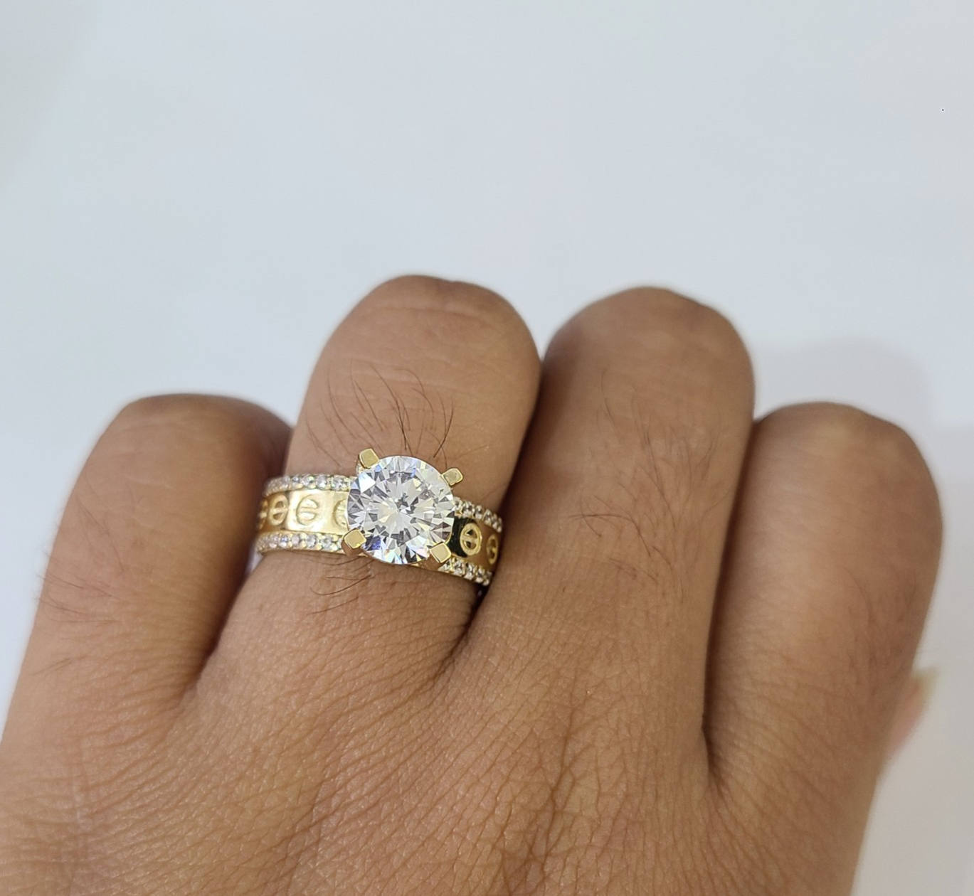 Real 10k Ring Engagement Yellow Gold Men Women Genuine