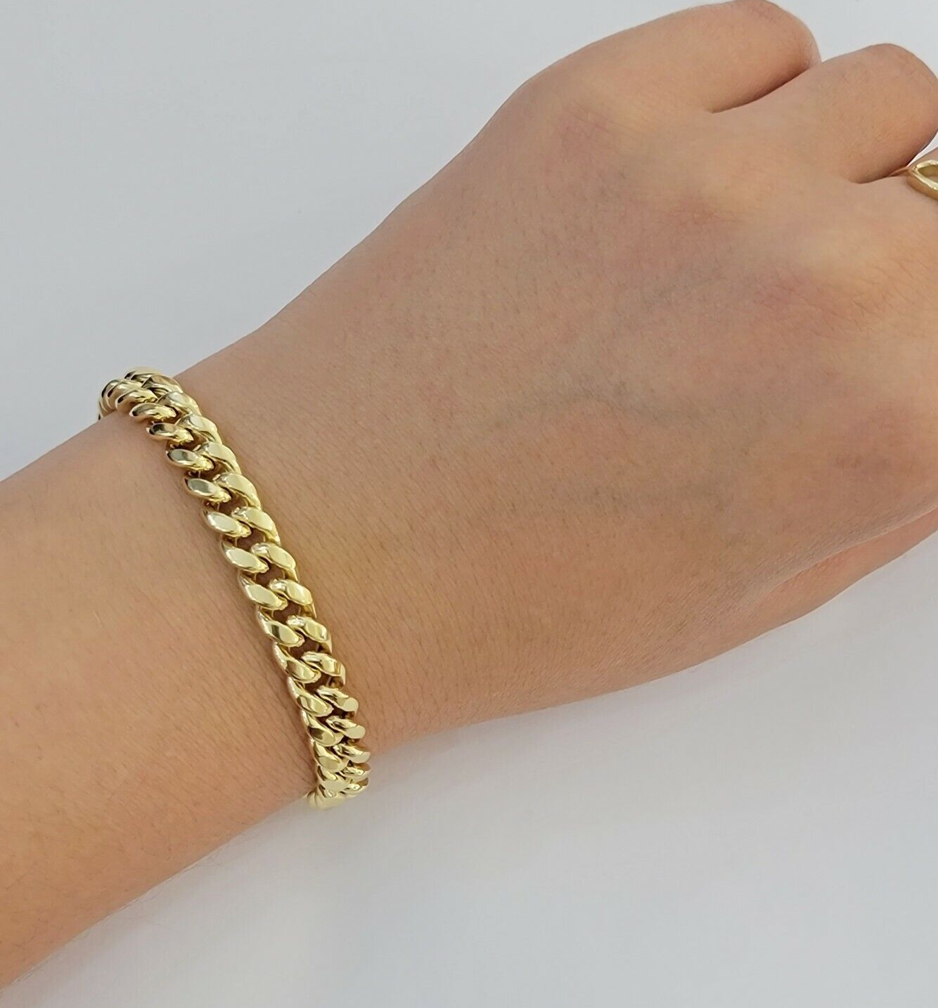 14k Bracelet Miami Cuban Link 7mm 7.5