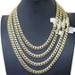 Real 10k Gold chain Cuban Link Monaco necklace 9mm 16-30 Inches CZ Box Lock 10KT