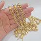 Real 10k Gold Chain Solid Miami Cuban Link Necklace 6mm 7mm 8mm 20"-28" Men's