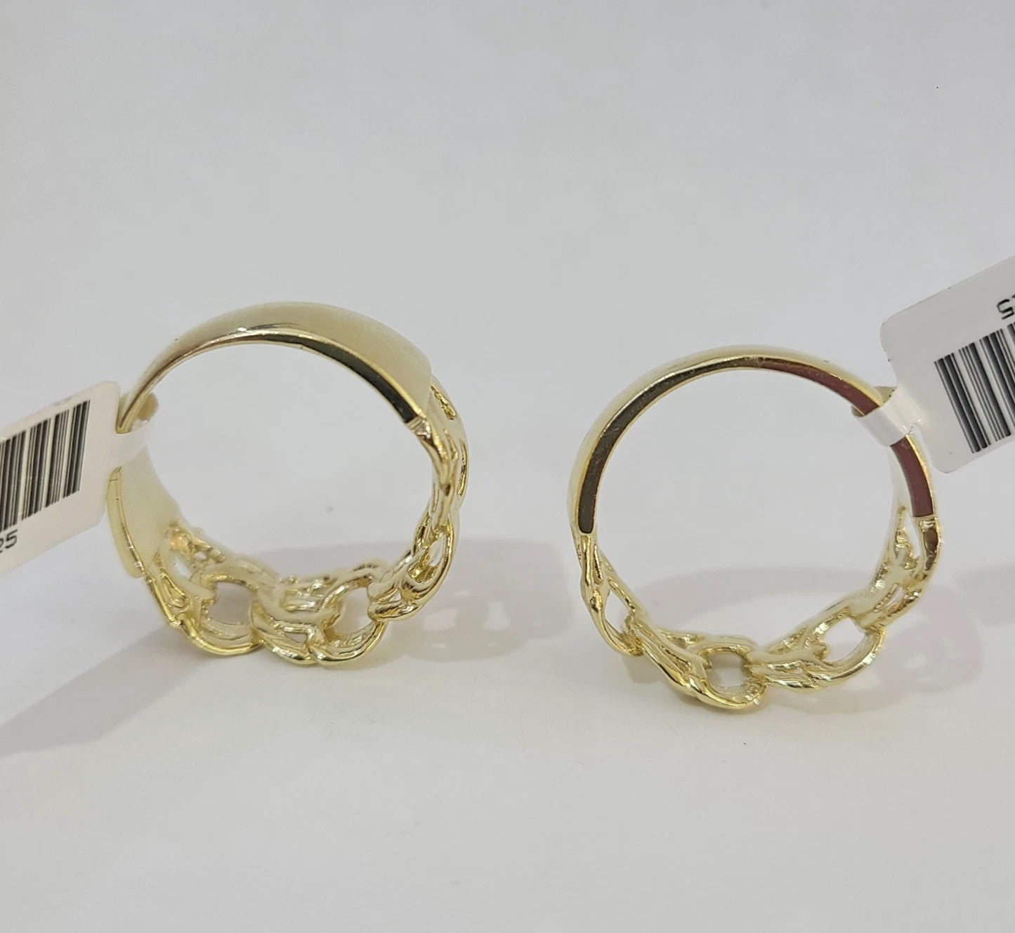 10k Cuban Link Ring Yellow Gold Women Men Real Genuine