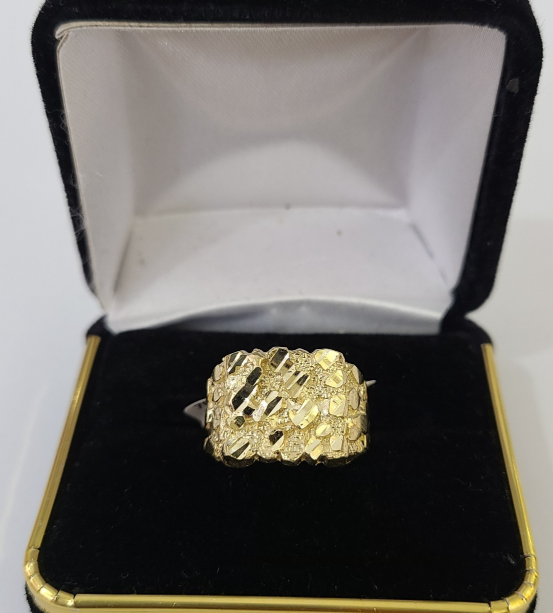 10k Nugget Ring Yellow Gold Women Men Real Genuine Size 6 7 8 9 10 11 & 12